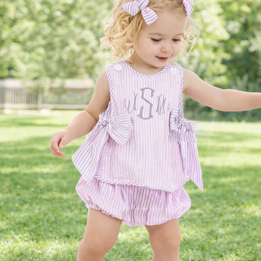 Sweet Magnolia Seersucker Bubble Set